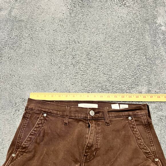 PacSun Canvas Pants Mens 29 x30 Straight Leg Double Knee Work Baggy Brown - Picture 9 of 11
